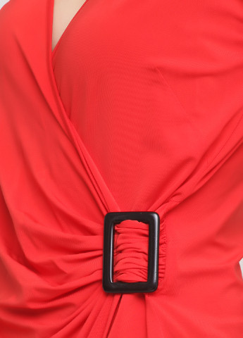 Красная демисезонная блуза на запах Luisa Spagnoli