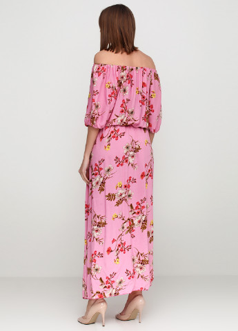 Розовое кэжуал платье Bon Voyage с цветочным принтом