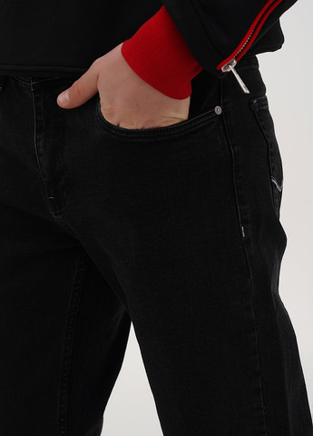 Черные демисезонные прямые джинсы Alberto