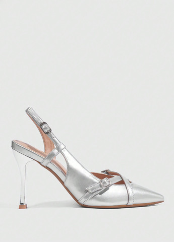 SHEIN Туфлі слінгбекі срібний з штучна шкіра, китай — демісезон (347152697)