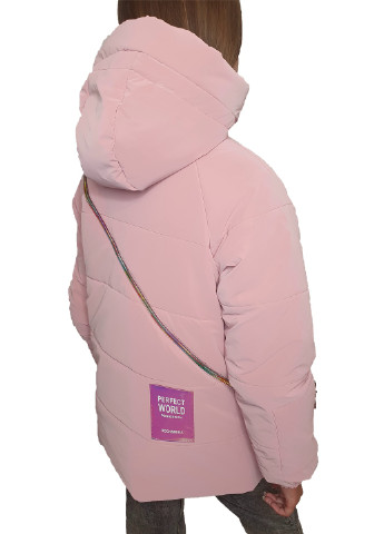 Пудровая демисезонная куртка No Brand Змейка Ж