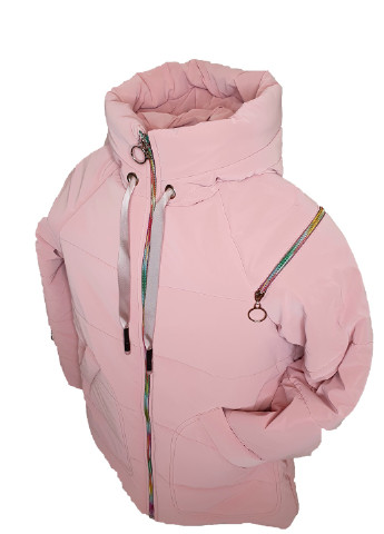 Пудровая демисезонная куртка No Brand Змейка Ж