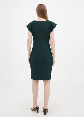 Темно-зелена кежуал сукня футляр Victoria Loks однотонна