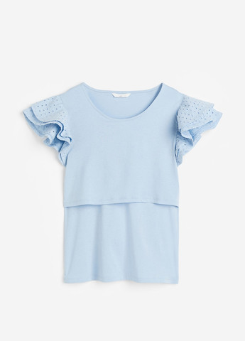 Голубая летняя блуза для кормящих H&M