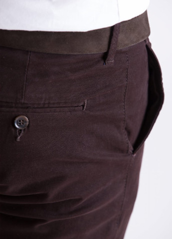 Темно-коричневые кэжуал демисезонные прямые брюки Trend Collection