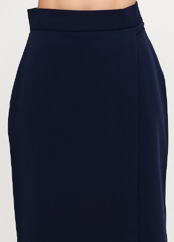 Темно-синяя офисная юбка Vovk на запах