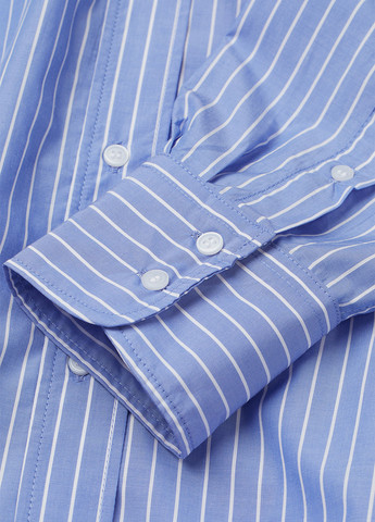 Синяя кэжуал рубашка в полоску H&M