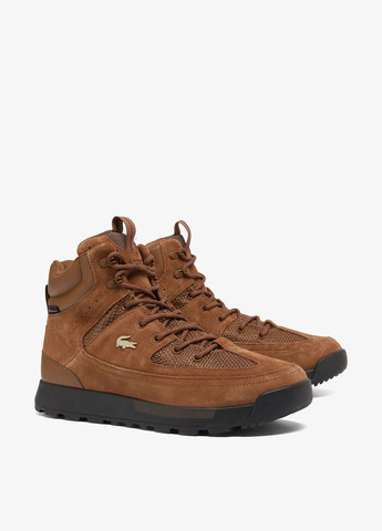 Коричневые осенние ботинки Lacoste