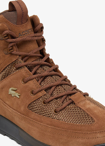 Коричневые осенние ботинки Lacoste