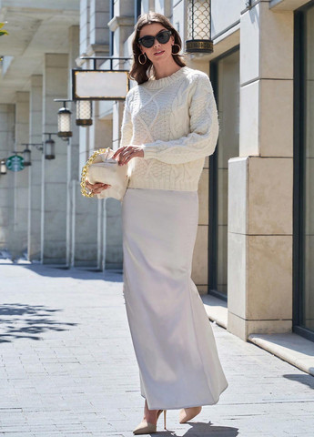 Молочный демисезонный джемпер джемпер SHEIN