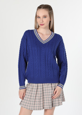 Синий демисезонный пуловер пуловер Colin's