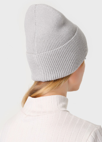 Теплая зимняя женская кашемировая шапка с отворотом без подкладки 500020 DeMari (244712860)