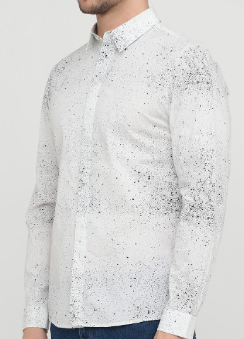 Светло-серая кэжуал рубашка с абстрактным узором Jack & Jones