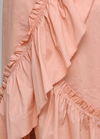 Персиковая кэжуал однотонная юбка Andre Tan