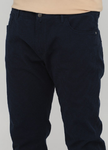 Темно-синие кэжуал демисезонные прямые брюки Massimo Dutti