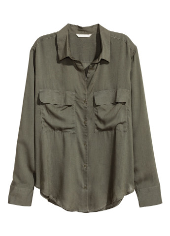 Оливково-зеленая демисезонная блуза H&M