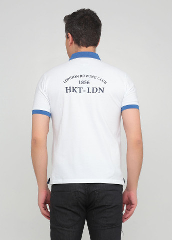 Белая футболка-поло для мужчин Hackett с надписью