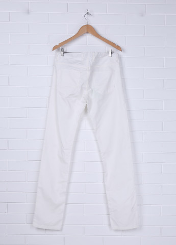 Белые летние прямые джинсы Massimo Dutti