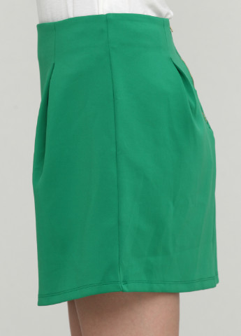 Зеленая кэжуал однотонная юбка Lost Ink мини
