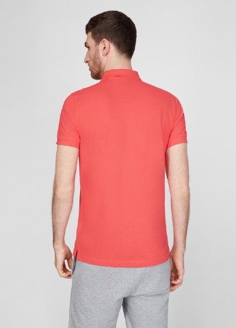 Коралловая футболка-поло для мужчин Gant однотонная