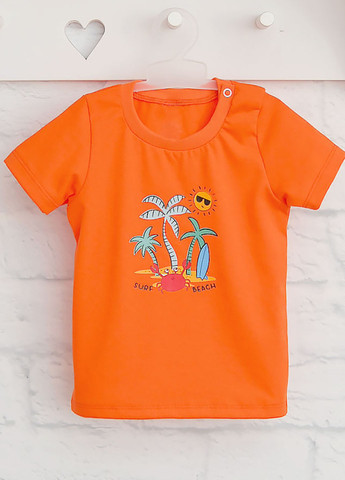 Оранжевая летняя футболка Blanka
