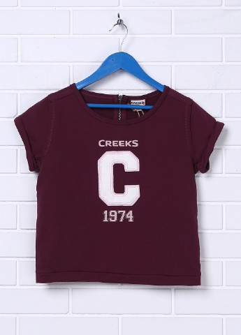 Бордовая демисезонная футболка с коротким рукавом Creeks