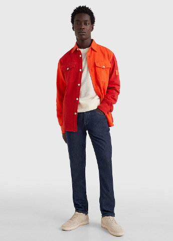 Темно-синие демисезонные зауженные джинсы Tommy Hilfiger