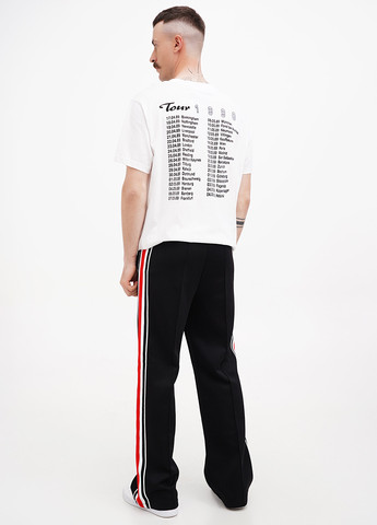 Черные спортивные, кэжуал демисезонные прямые брюки H&M