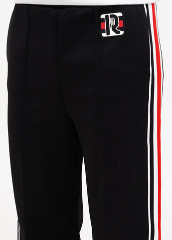 Черные спортивные, кэжуал демисезонные прямые брюки H&M