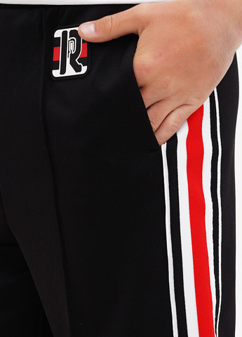 Черные спортивные, кэжуал демисезонные прямые брюки H&M