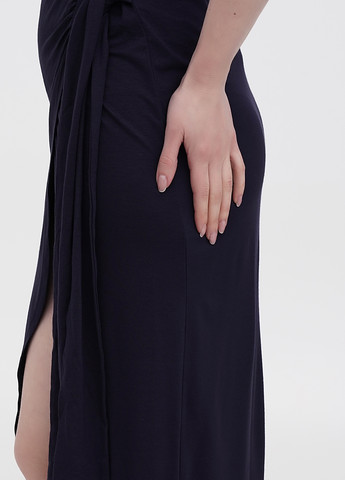 Темно-синее кэжуал платье на запах, платье-майка Orsay однотонное