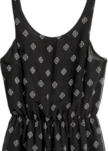 Черное кэжуал платье H&M однотонное