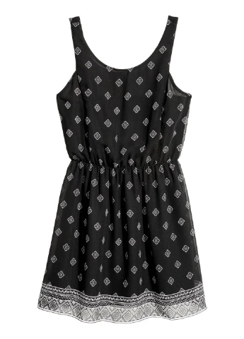 Черное кэжуал платье H&M однотонное