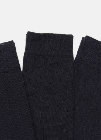 Шкарпетки (3 пари) C&A однотонні темно-сині повсякденні