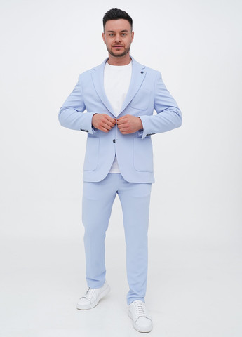 Блакитний демісезонний костюм (піджак, штани) брючний Trend Collection