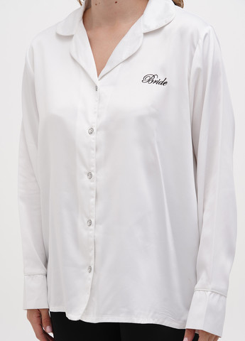 Белая домашний рубашка однотонная Boohoo