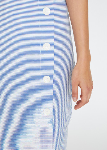 Голубая кэжуал в полоску юбка KOTON карандаш