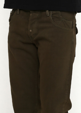 Темно-зеленые кэжуал демисезонные прямые брюки GF Ferre