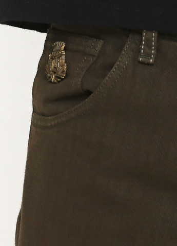 Темно-зеленые кэжуал демисезонные прямые брюки GF Ferre