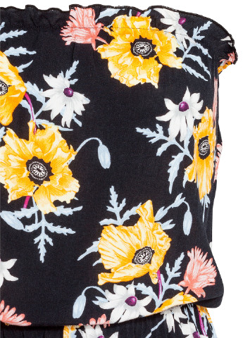 Комбінезон H&M комбінезон-шорти чорний кежуал віскоза