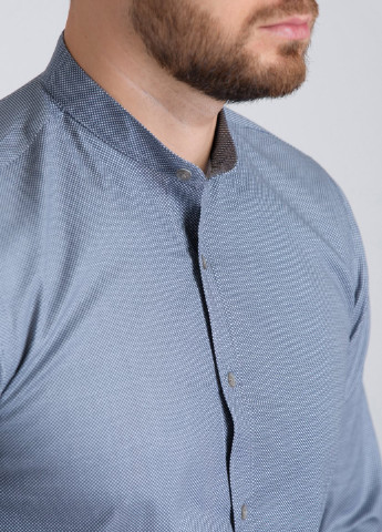 Серо-синяя кэжуал рубашка в клетку Trend Collection