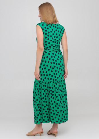 Зеленое кэжуал платье клеш Boden в горошек