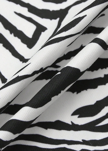 Черно-белая кэжуал зебра юбка SHEIN а-силуэта (трапеция)
