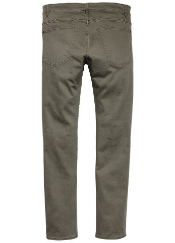 Оливково-зеленые демисезонные прямые джинсы H&M