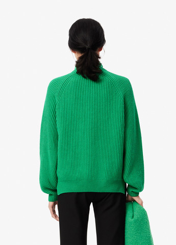 Зеленый демисезонный свитер Lacoste