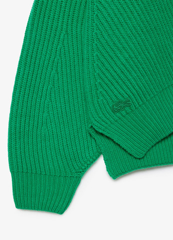Зеленый демисезонный свитер Lacoste