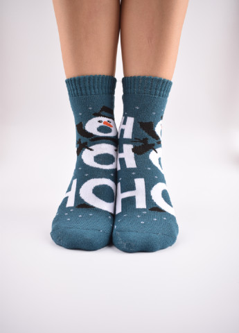 Женские махровые носки Смалий абстрактные комбинированные повседневные