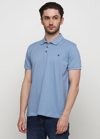 Голубой футболка-поло для мужчин Vip Ston однотонная