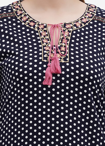 Черное домашнее платье Wild Love в горошек