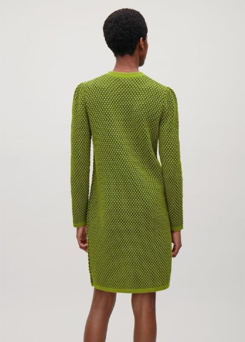 Фисташковое кэжуал платье платье-свитер Cos с геометрическим узором